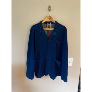 EUC Grayers Mens Sweater Blazer 3 Pockets Blue XL